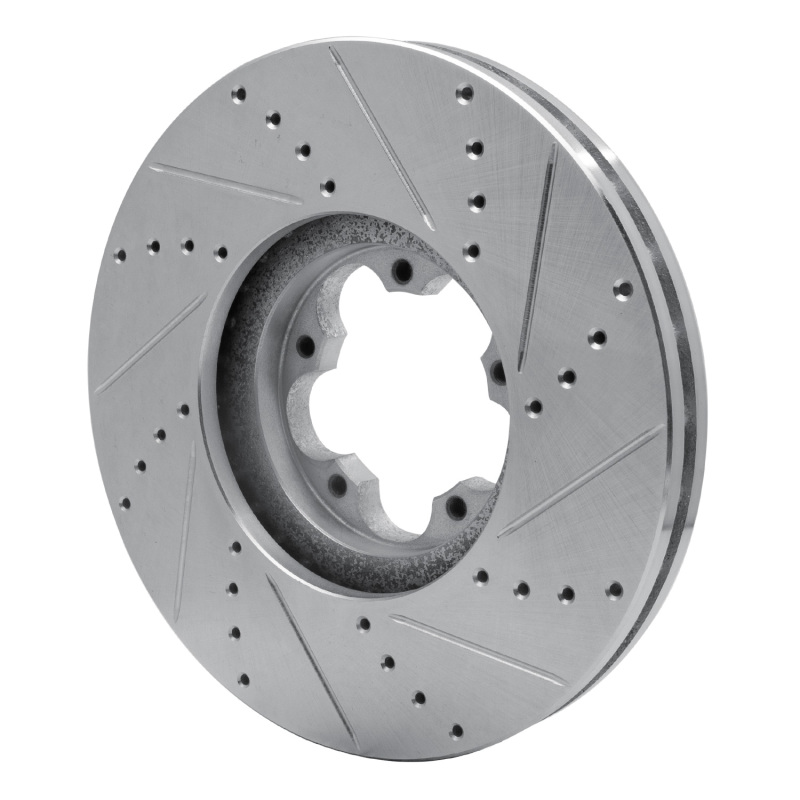 Ford Transit Brake Rotor (1) - Front Left - R1 Concepts - Drilled & Slotted - Silver - `14-`19